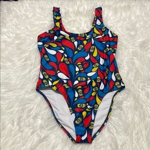 Shinesty Women’s One Piece Red and Blue Swimwear Sz Medium